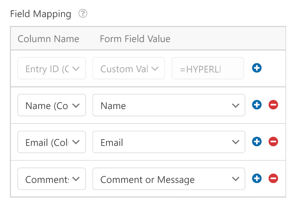 Field mappings - WPForms Field mappings